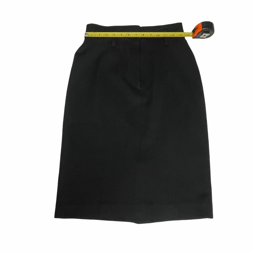 Vintage Christian Dior Charcoal Gray Pencil Skirt - Picture 7 of 15